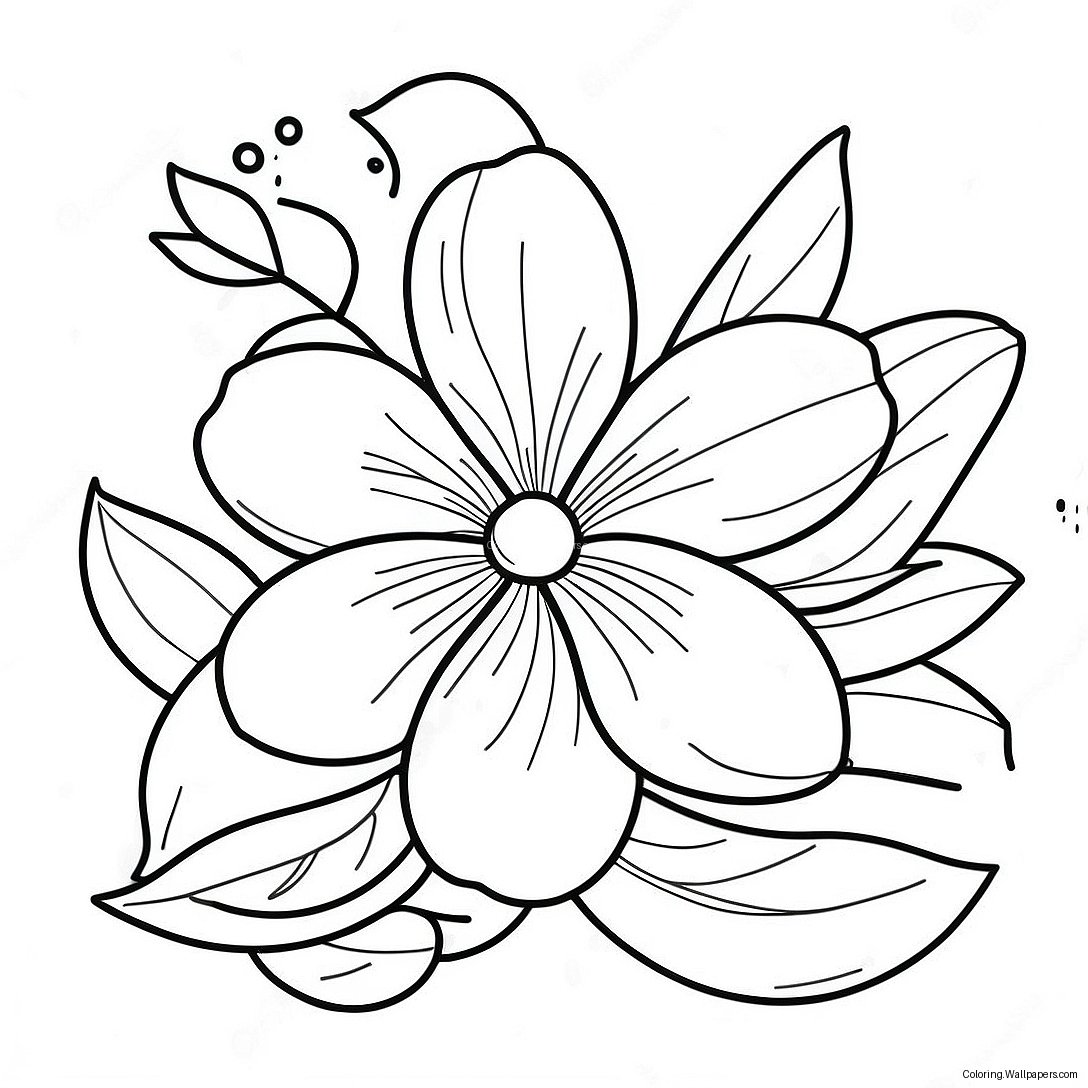 orange blossom flower coloring page 38323 30314