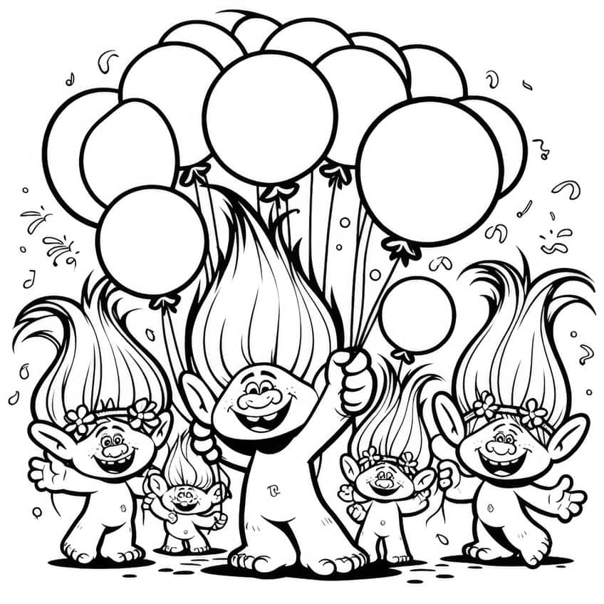 trolls coloring page 12