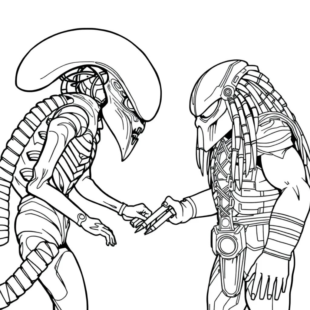 Alien Vs Predator Coloring Pages
