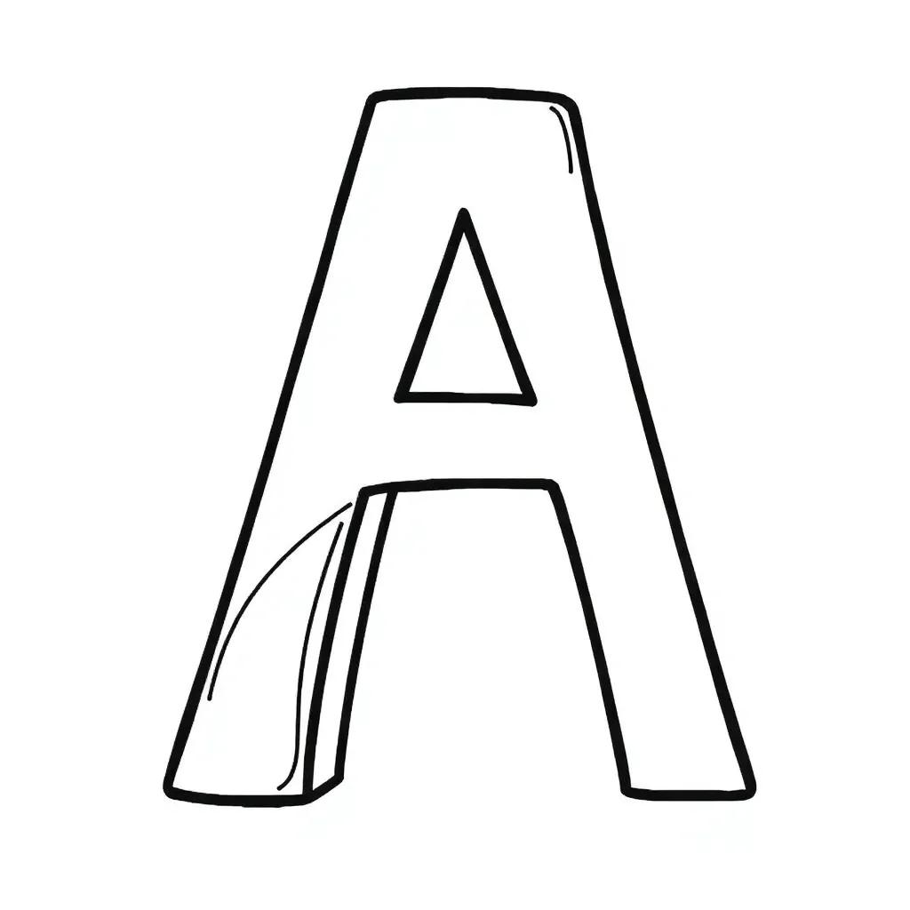 Alphabet Letter A Coloring Pages