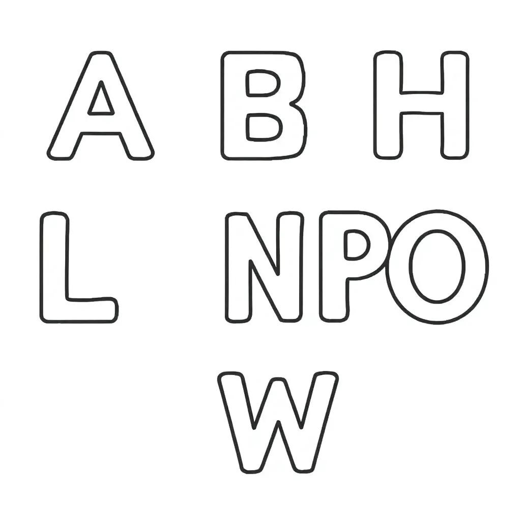 Alphabet Letters Coloring Pages Free