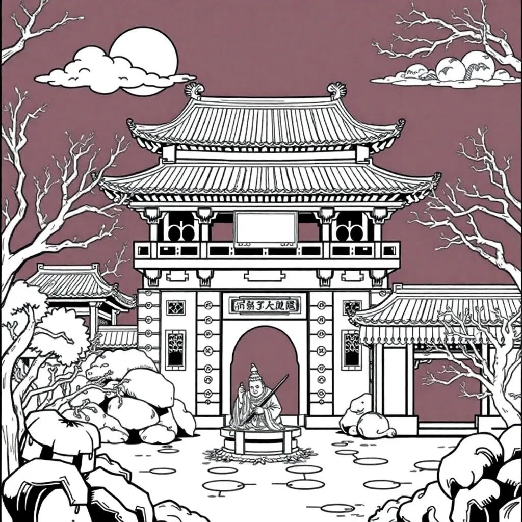 Ancient China Coloring Pages