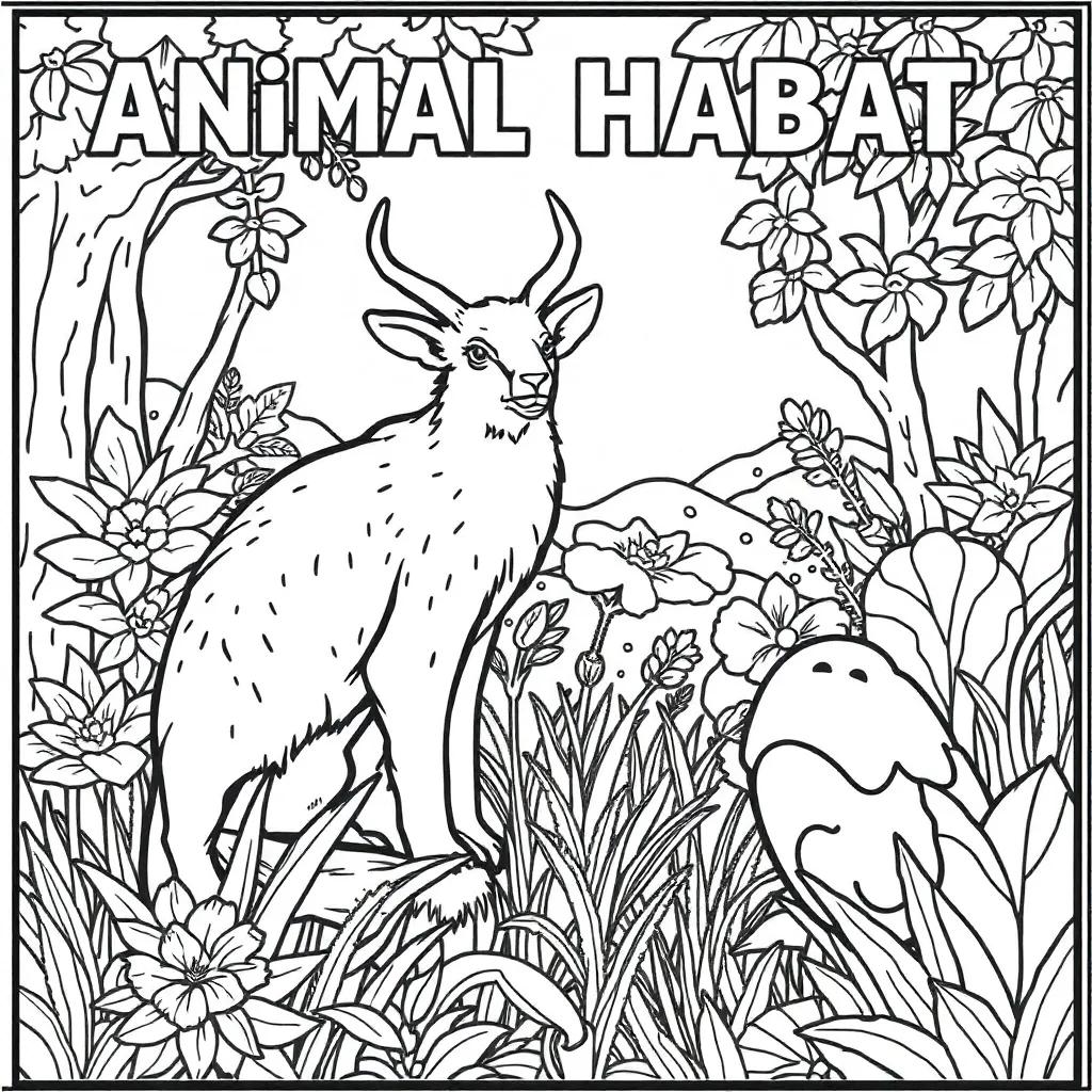Animal Habitat Coloring Pages