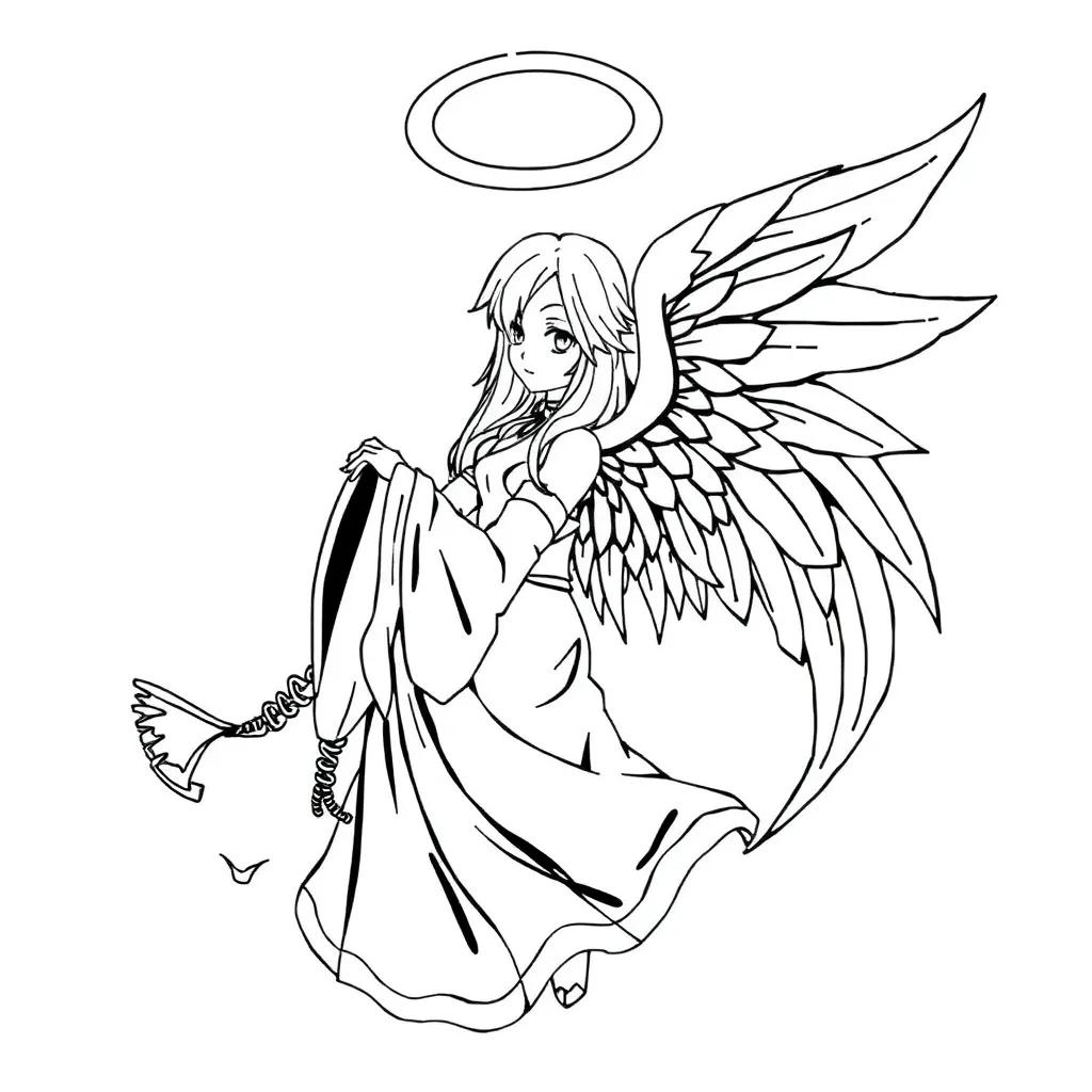 Animedevel/Angel Coloring Pages
