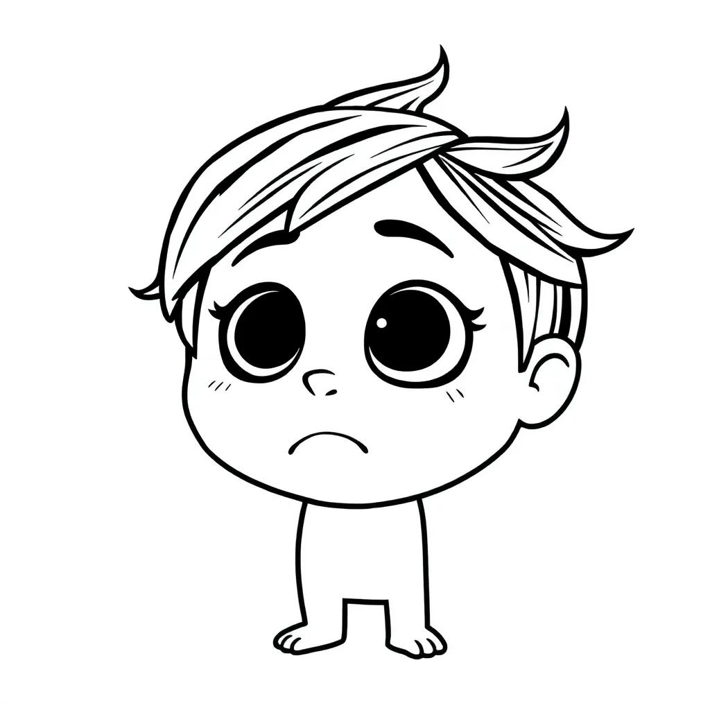 Anxiety Inside Out 2 Coloring Page