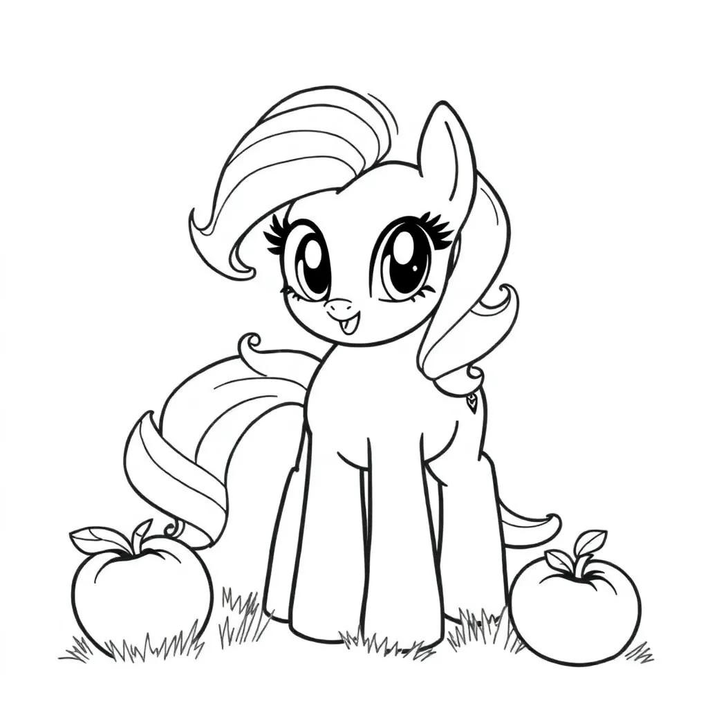 Applejack My Little Pony Coloring Page