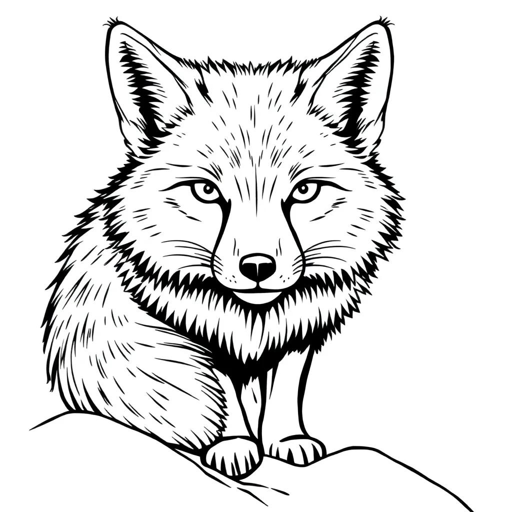 Arctic Fox Coloring Pages