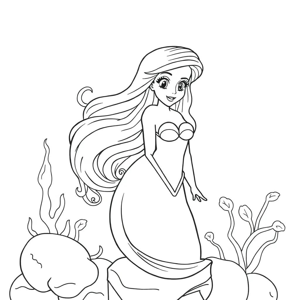 Ariel Coloring Pages Free Printable