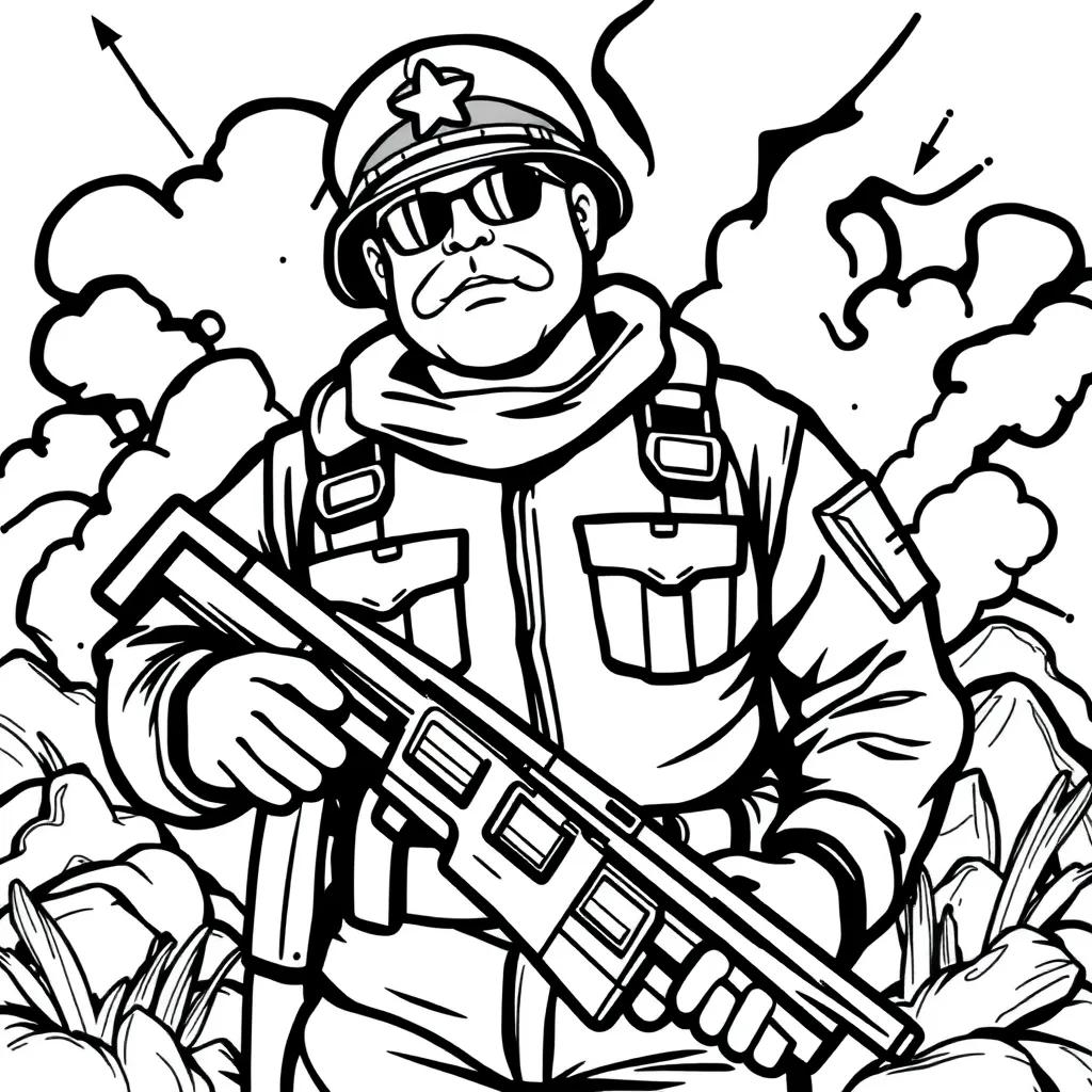 Army Guy Coloring Page