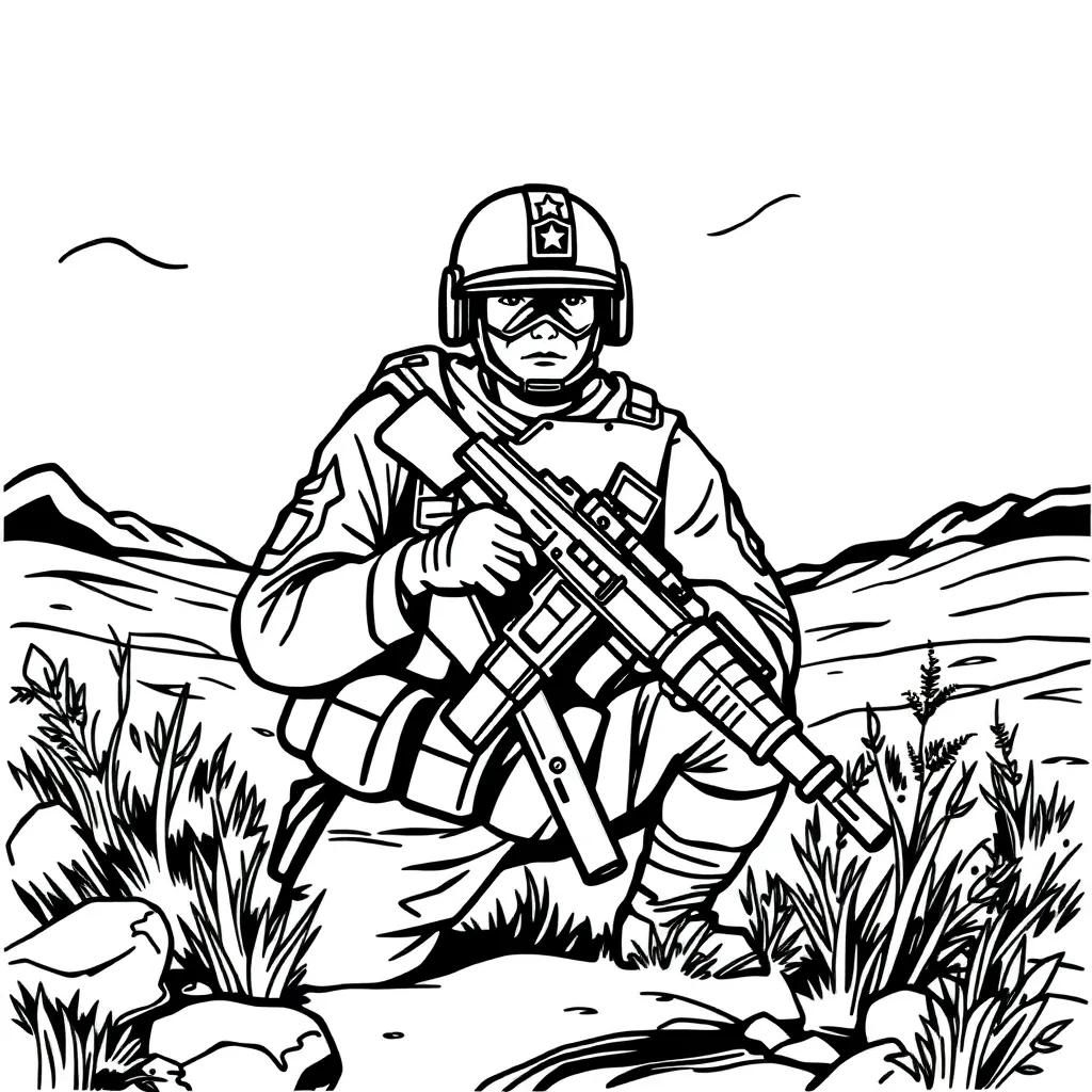Army Coloring Pages Soldier