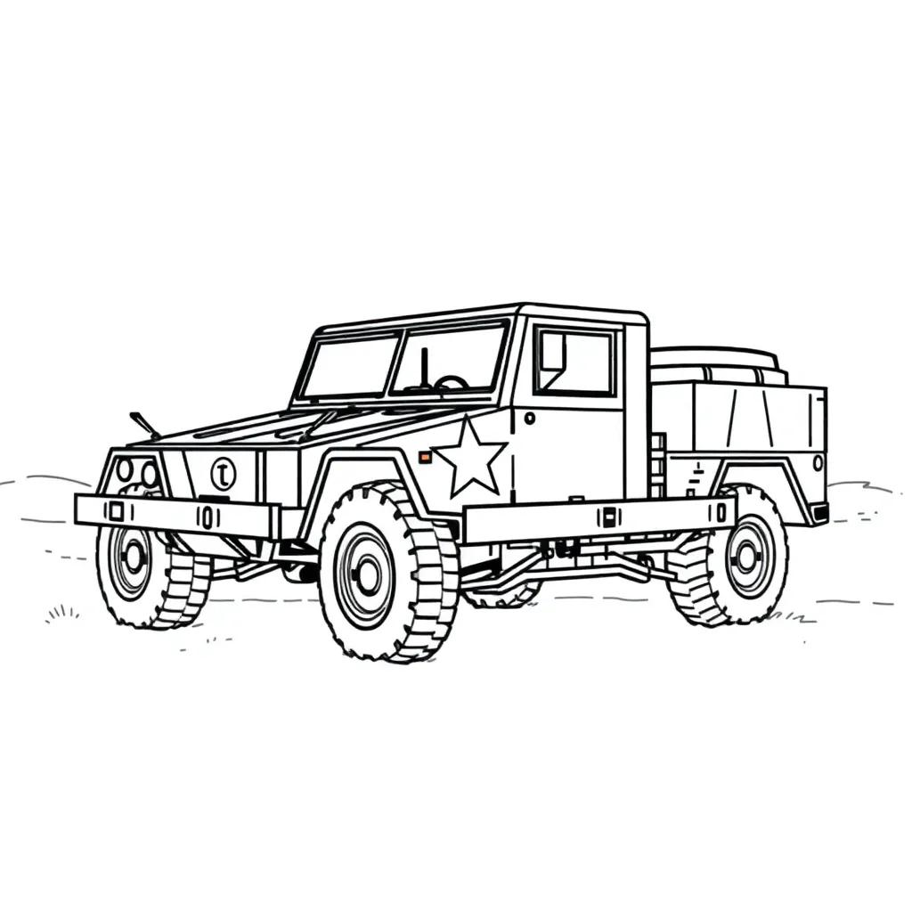 Army Vehicle Coloring Pages