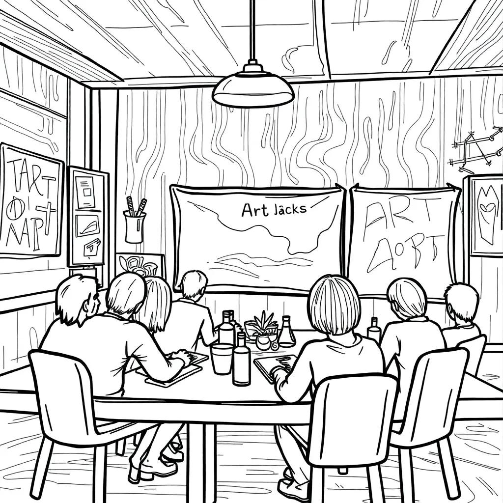 Art Class Coloring Pages