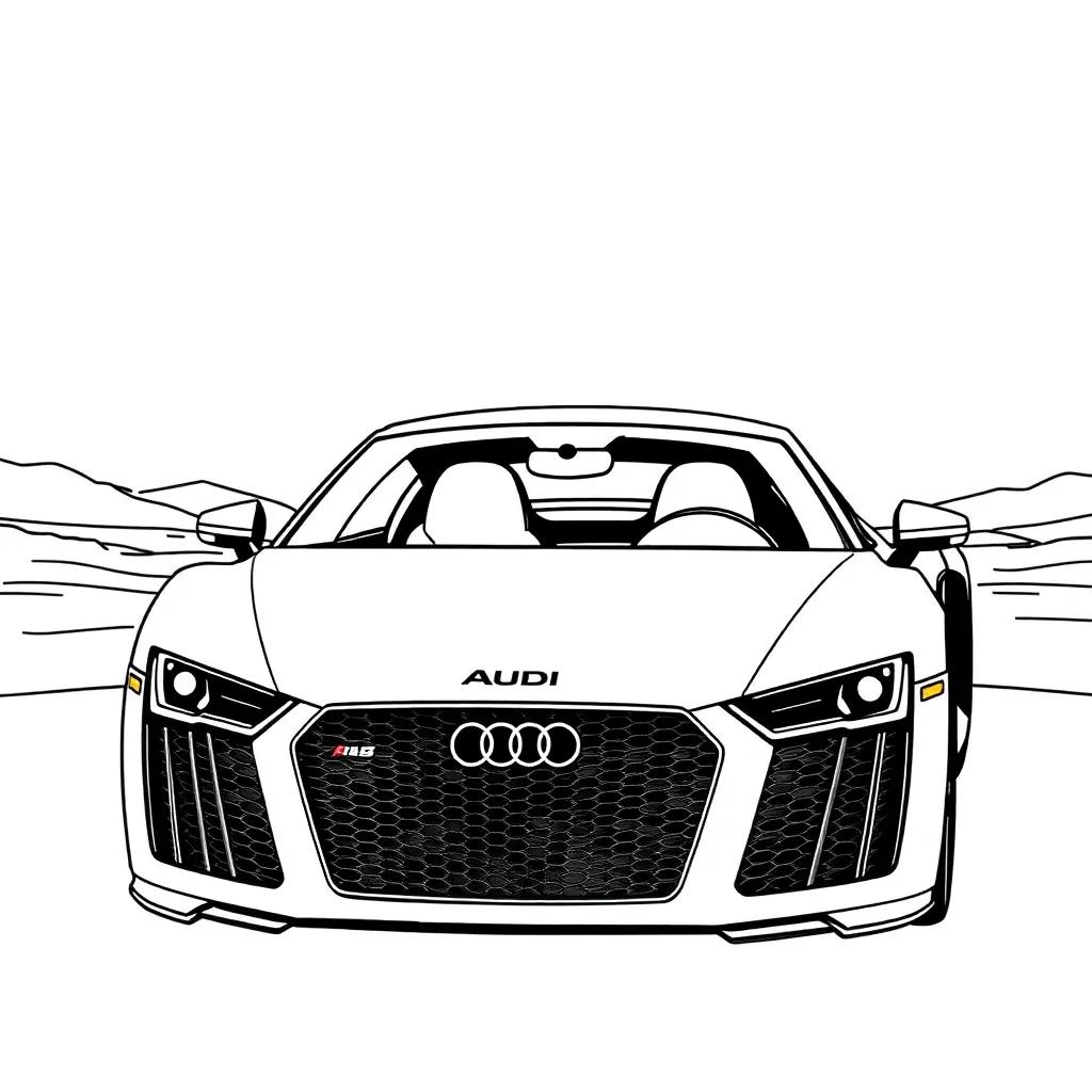 Audi R8 Coloring Pages