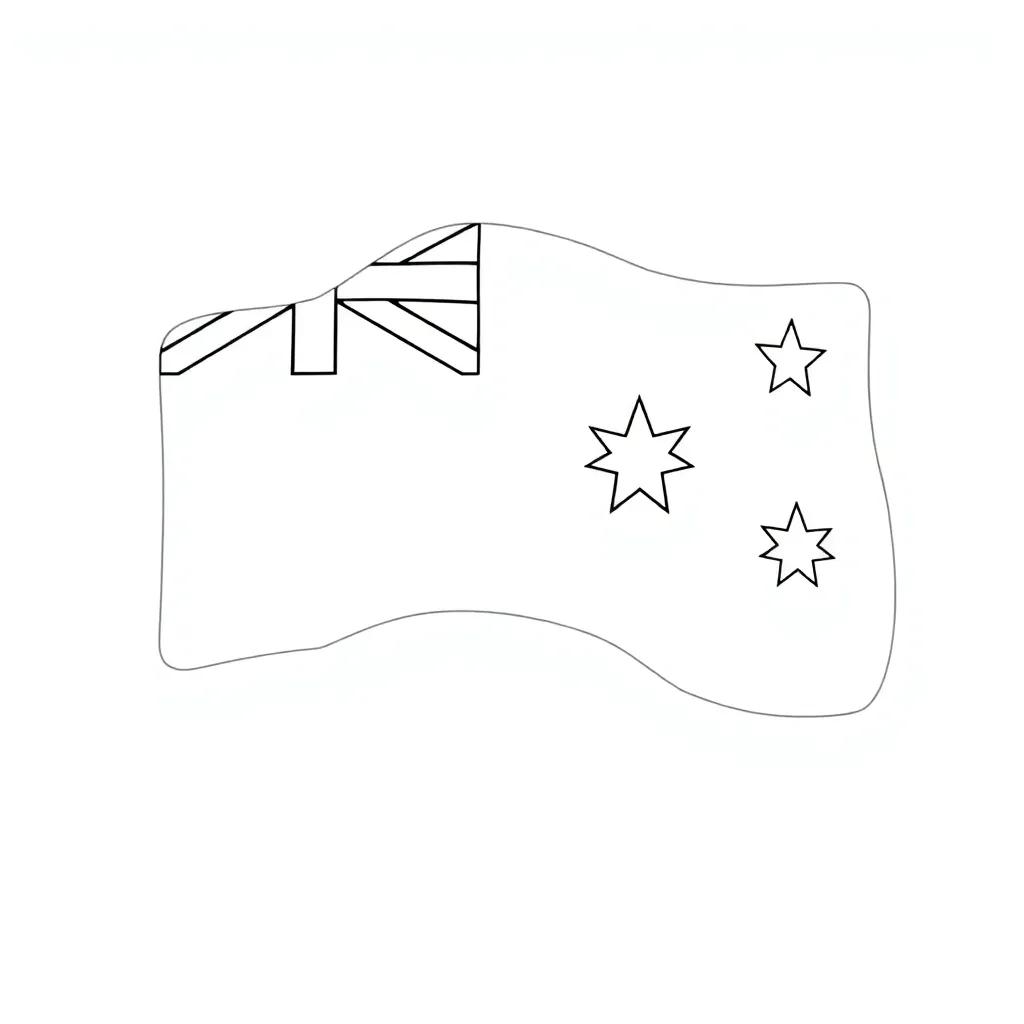 Australia Flag Coloring Page