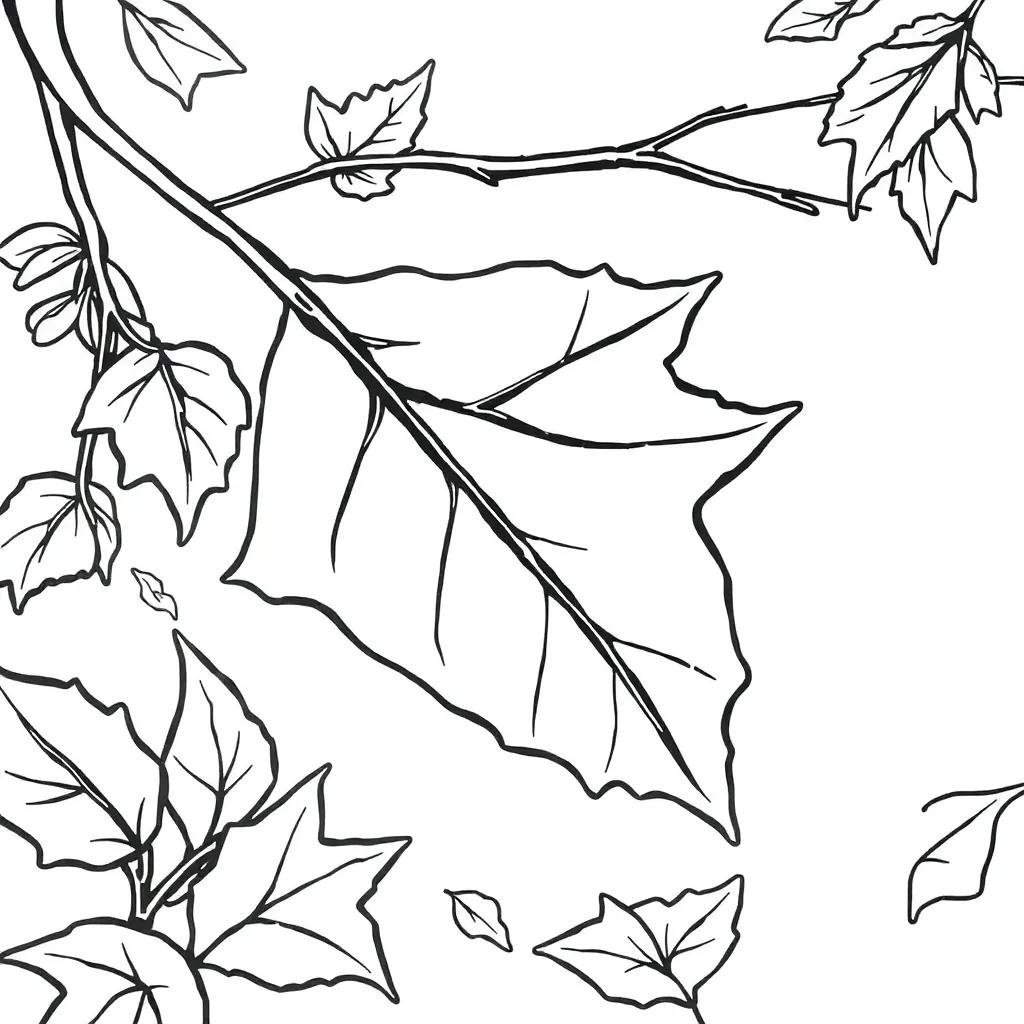 Autumn Leaf Coloring Page
