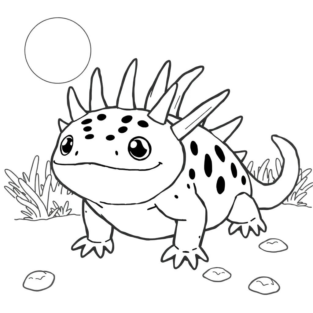 Axolotl Squishmallow Coloring Page