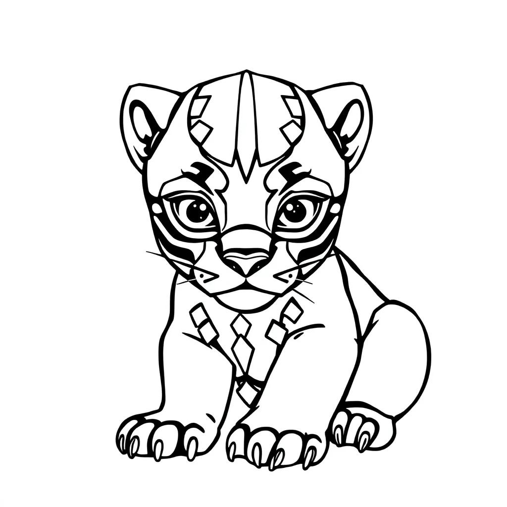 Baby Black Panther Coloring Page