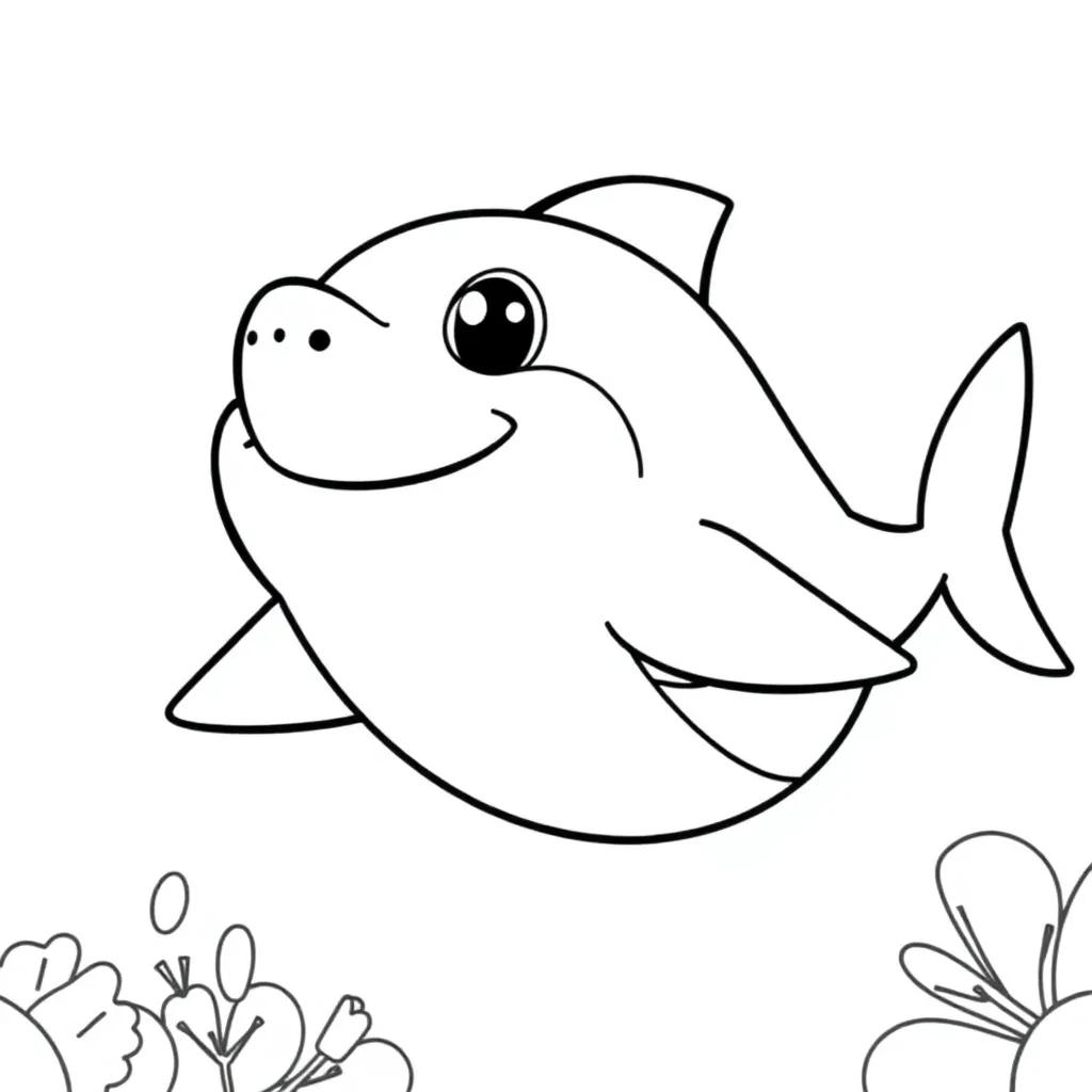 Baby Shark Free Coloring Pages