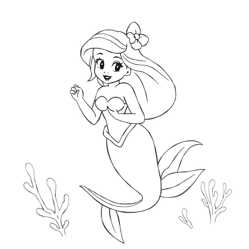 Baby Mermaid Coloring Pages