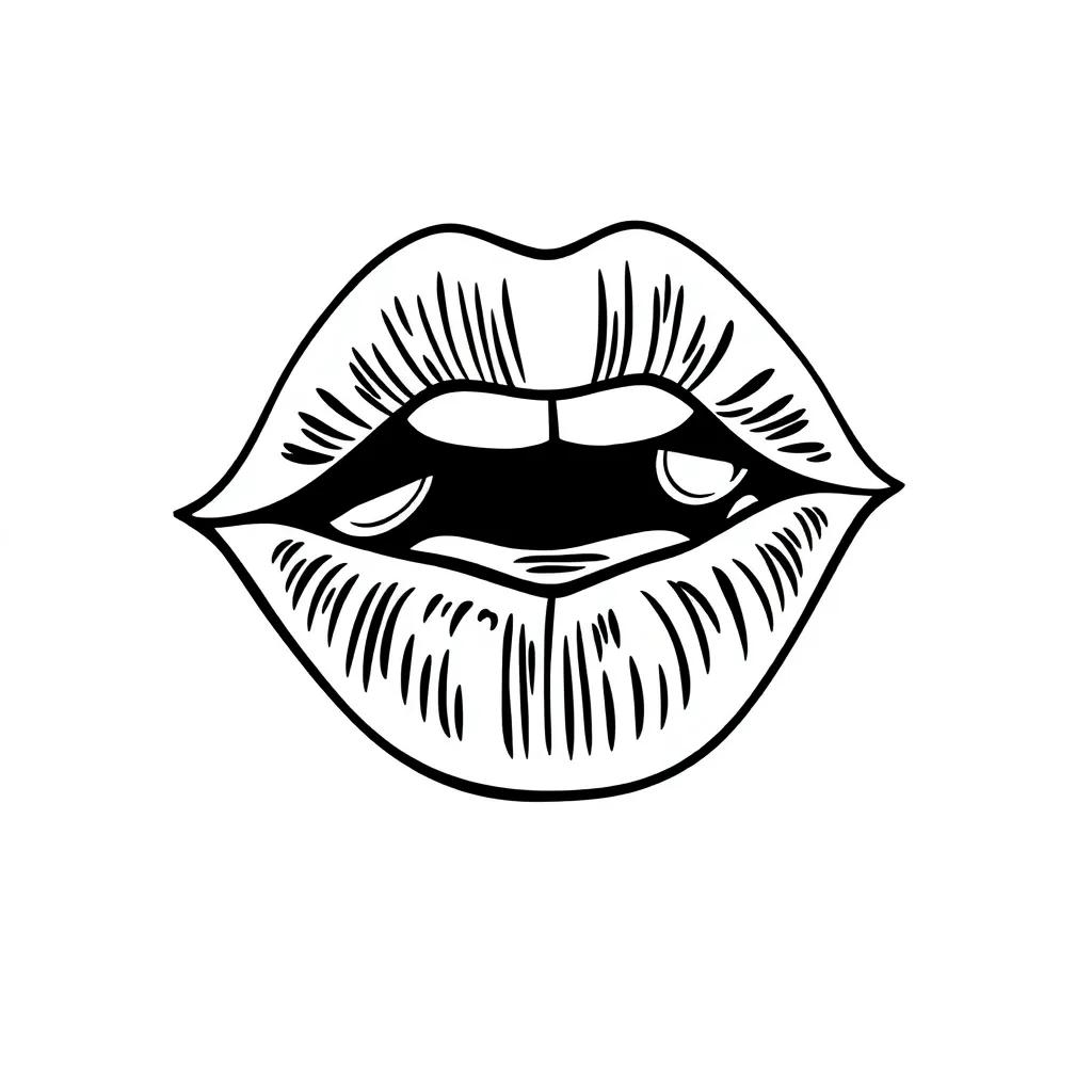 Baddie Lips Coloring Pages Printable