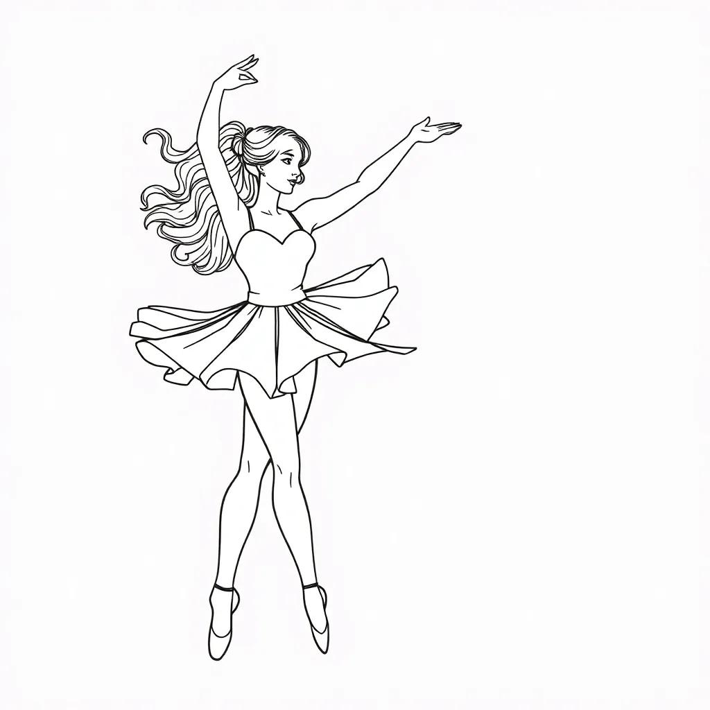 Ballet Dancer Coloring Pages Free