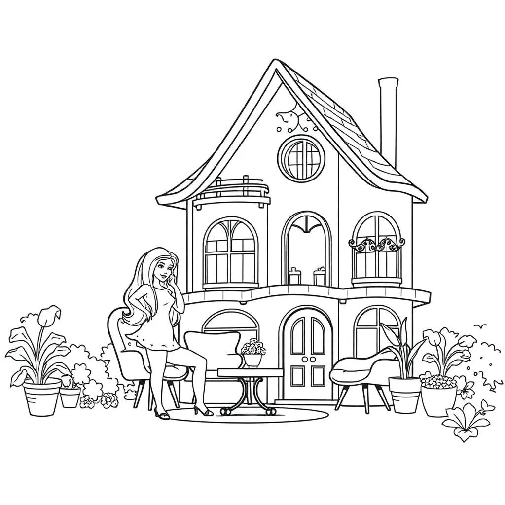 Barbie Life In The Dreamhouse Coloring Pages