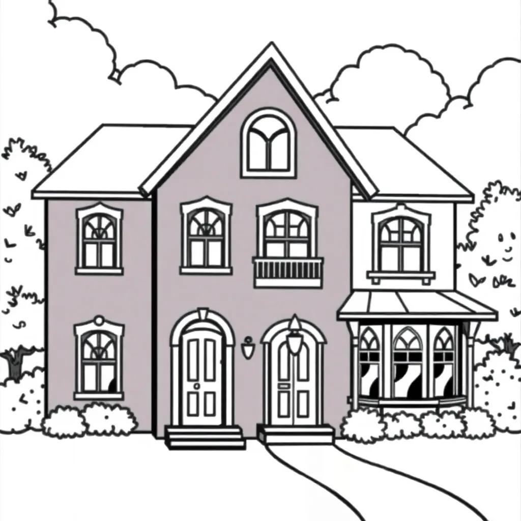 Barbie Dream House Coloring Pages