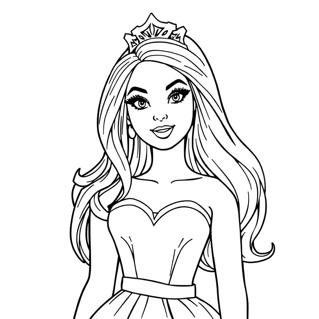 Barbie Printables Free Coloring Pages