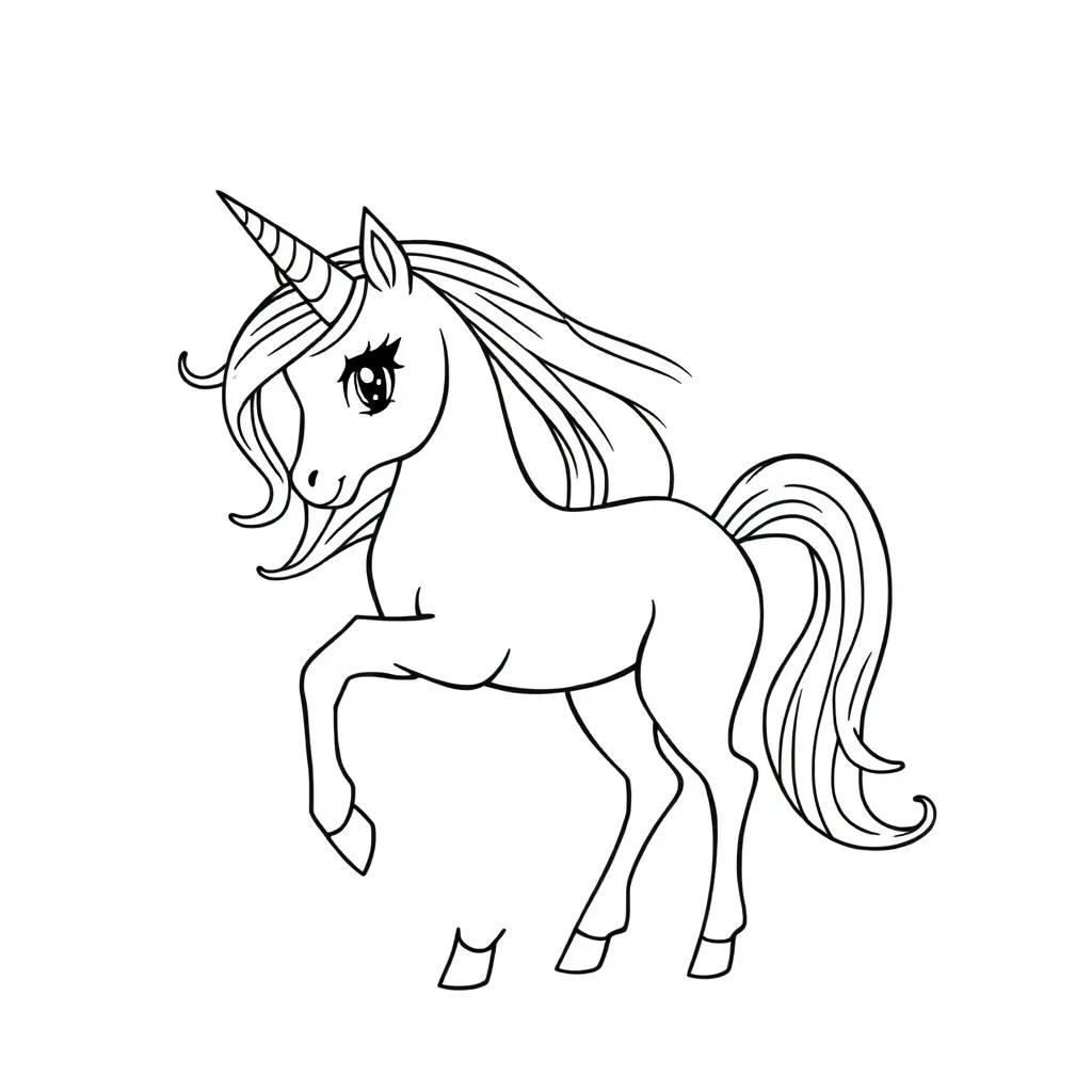 Barbie Unicorn Coloring Pages