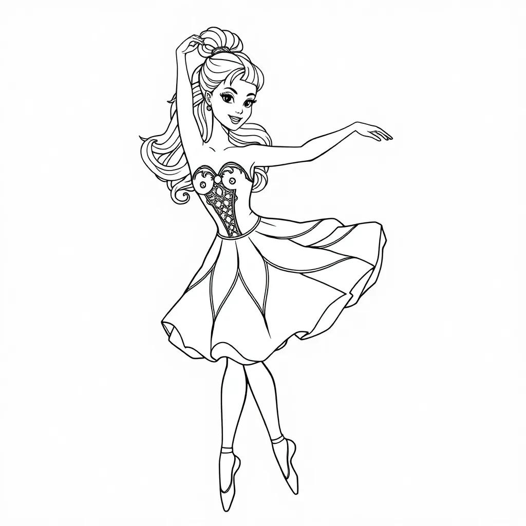 Barbie Ballet Coloring Pages
