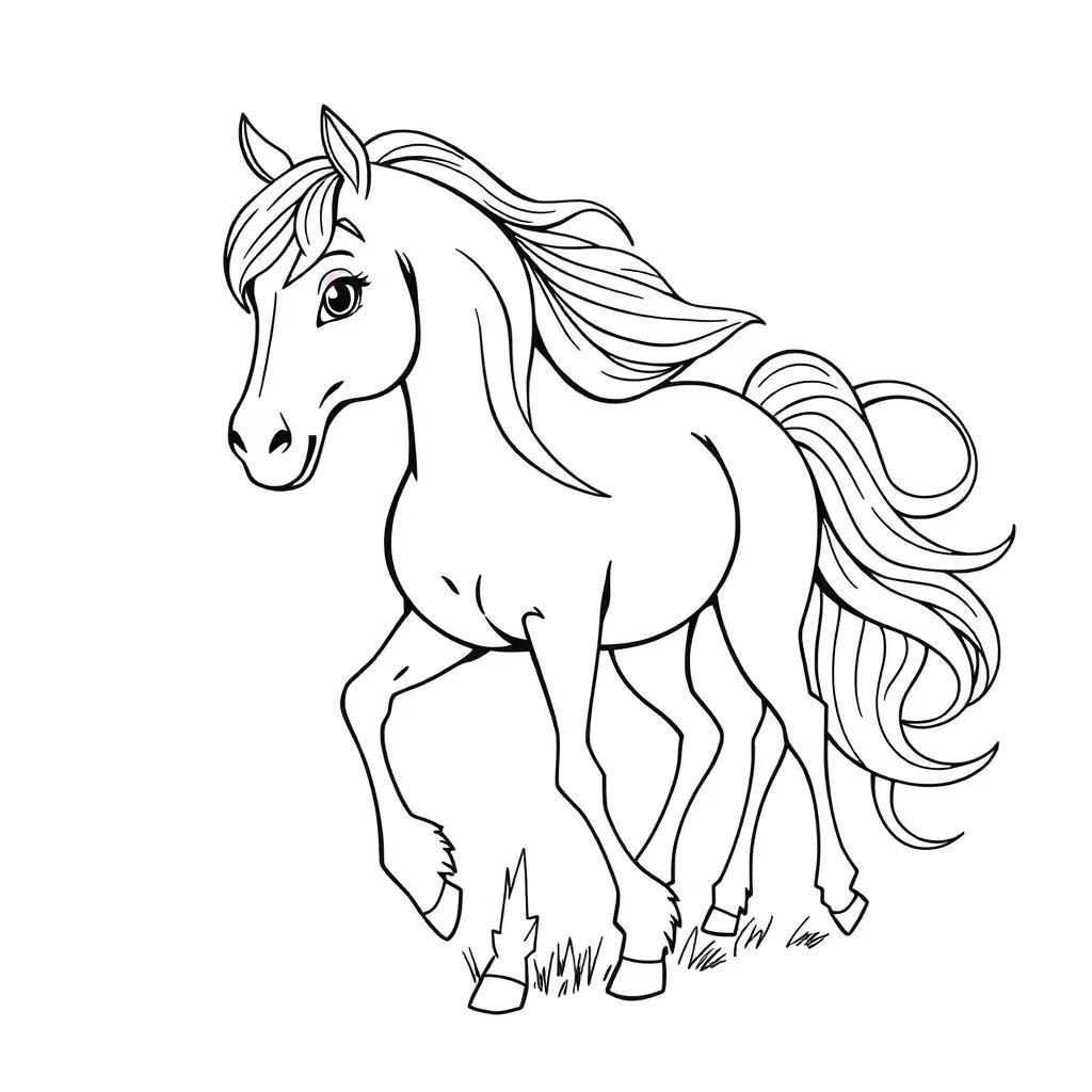 Barbie Horse Coloring Pages