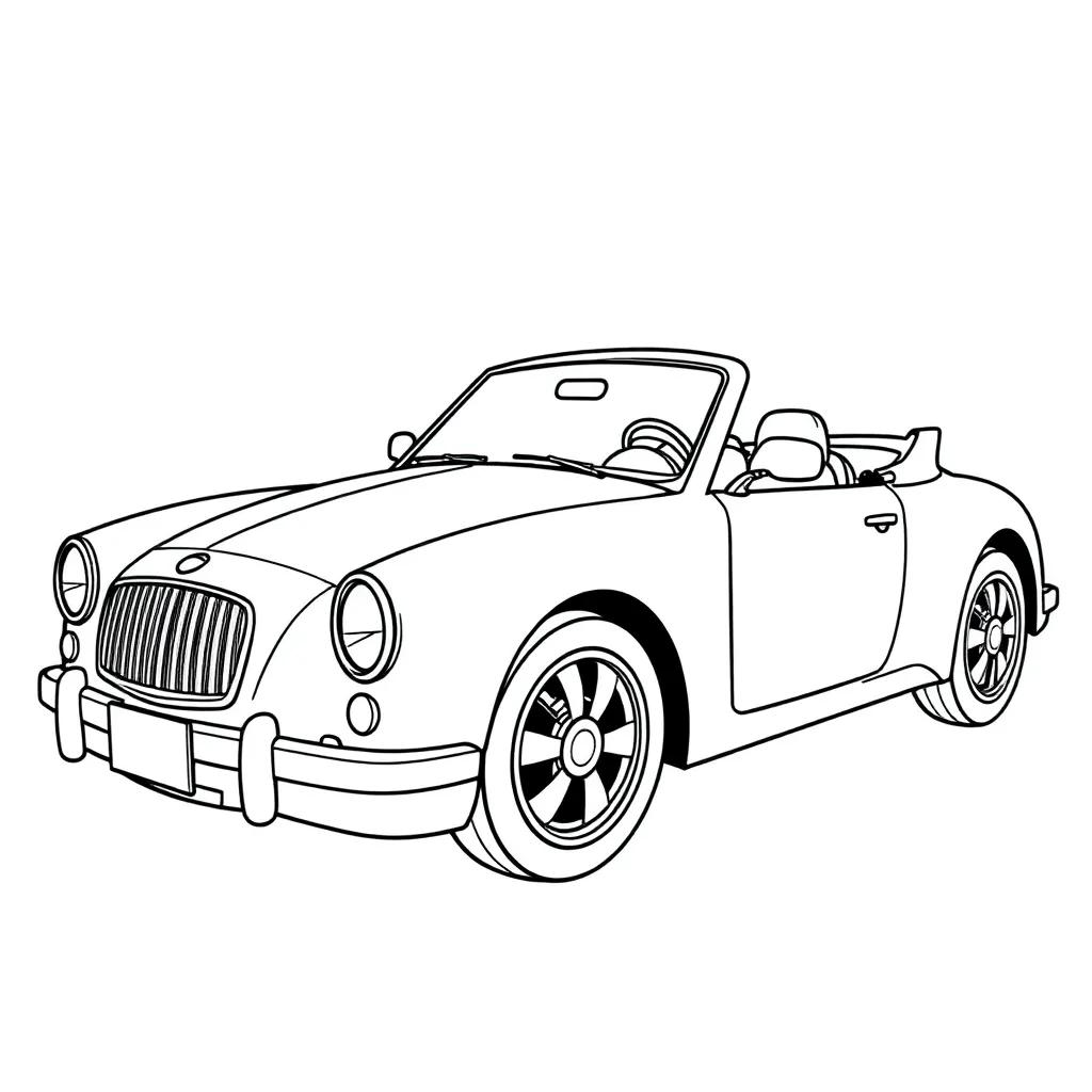 Barbie Car Coloring Page