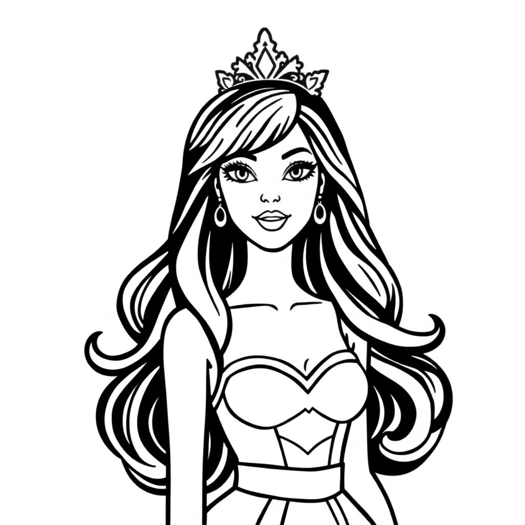 Barbie Color Pages Free