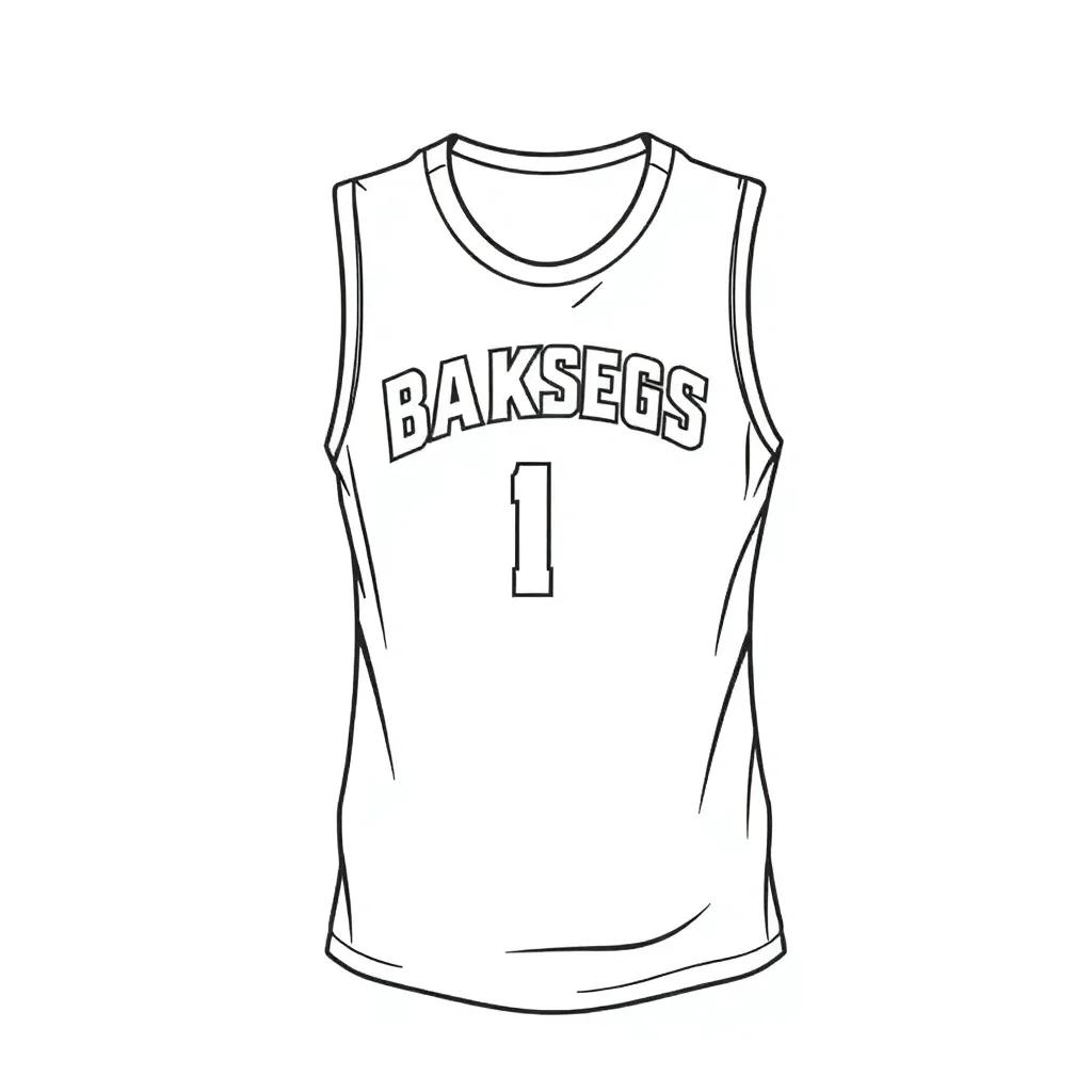Basketball Jersey Coloring Page