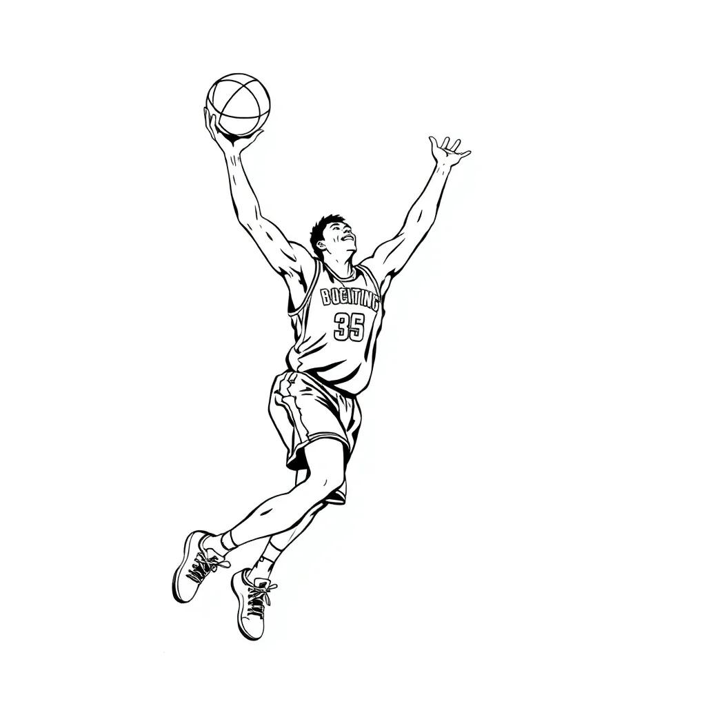 Basketball Player Coloring Page