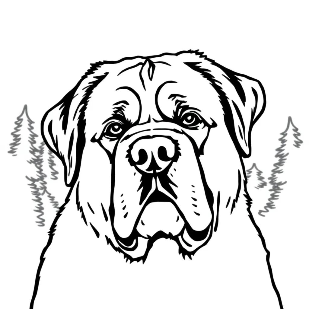 St Bernard Coloring Page