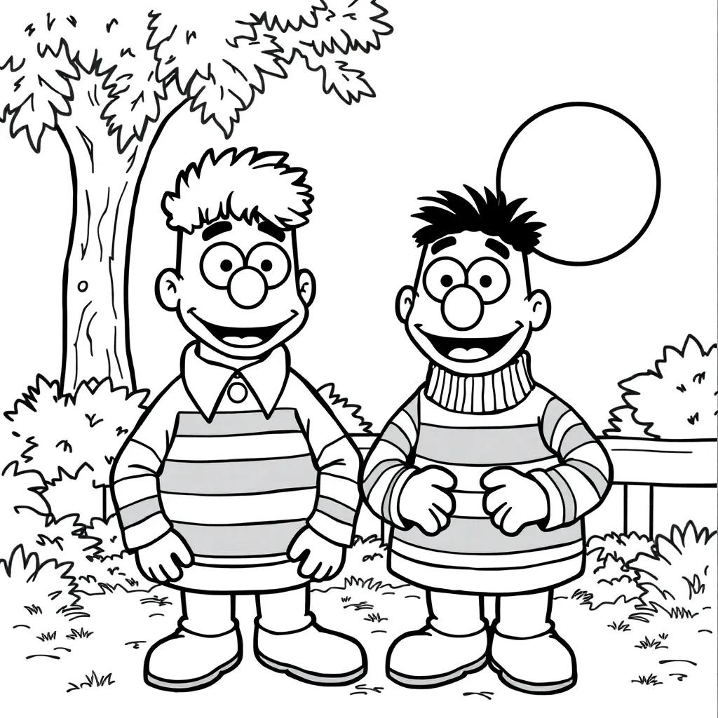 Bert And Ernie Coloring Pages