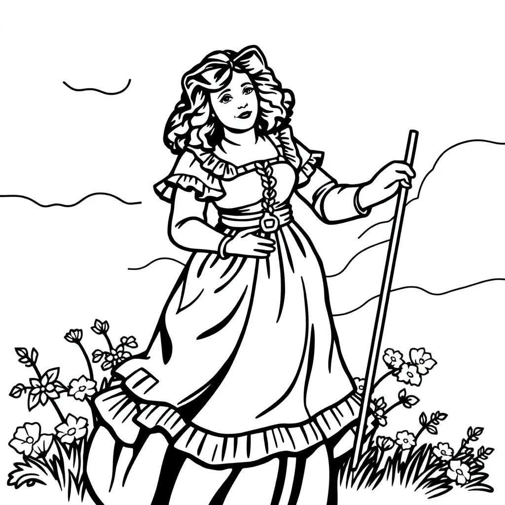 Betsy Ross Coloring Page