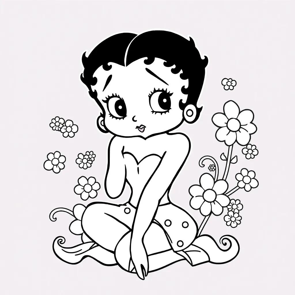 Betty Boop Printable Coloring Pages