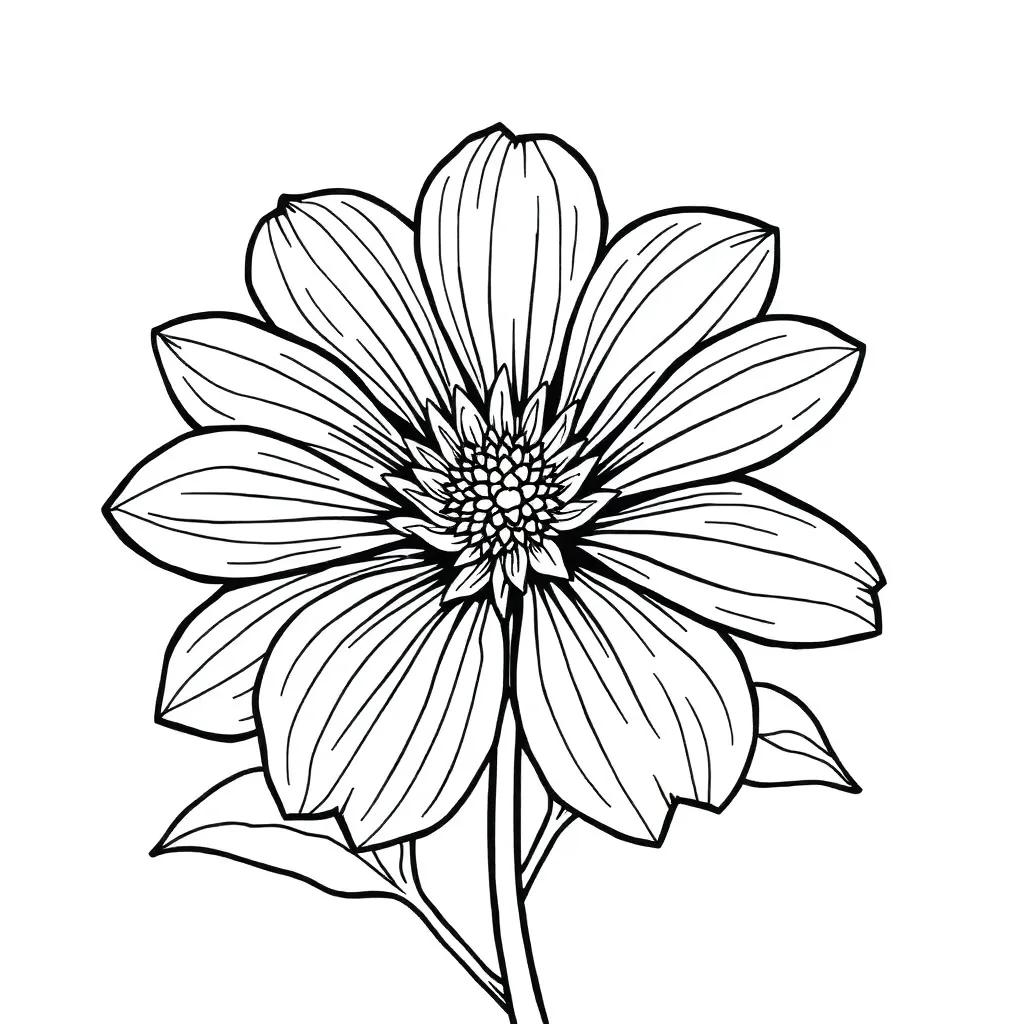 Big Flower Coloring Pages