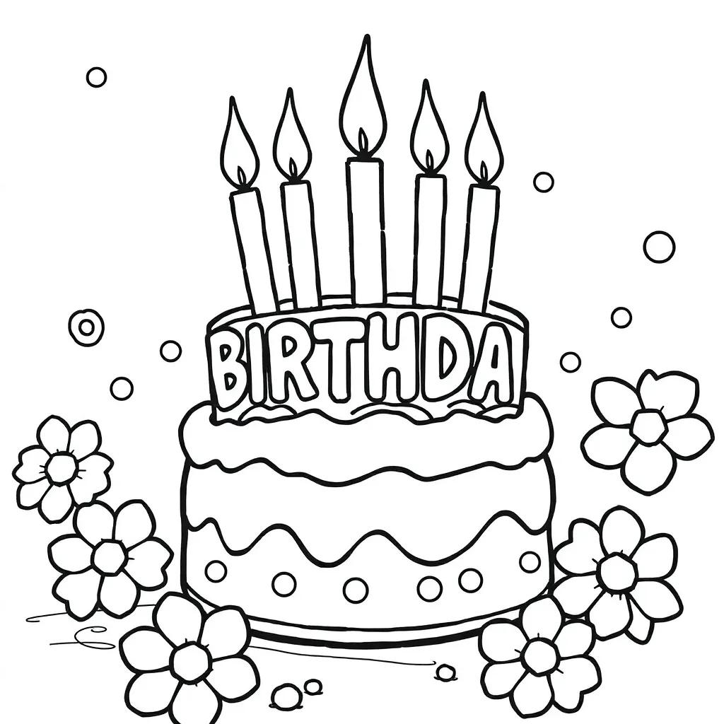 Birthday Coloring Pages Free Printable