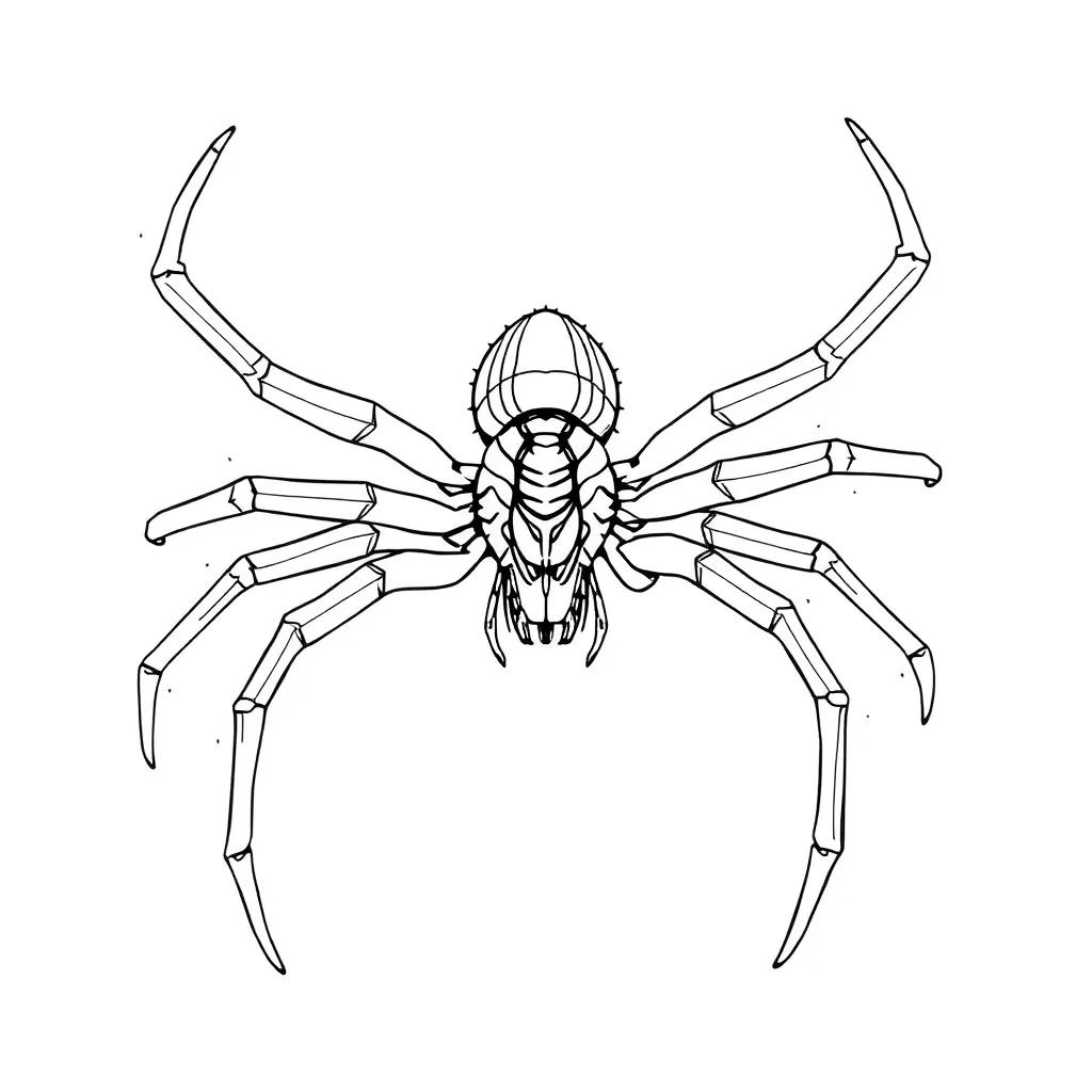 Black Widow Spider Coloring Pages