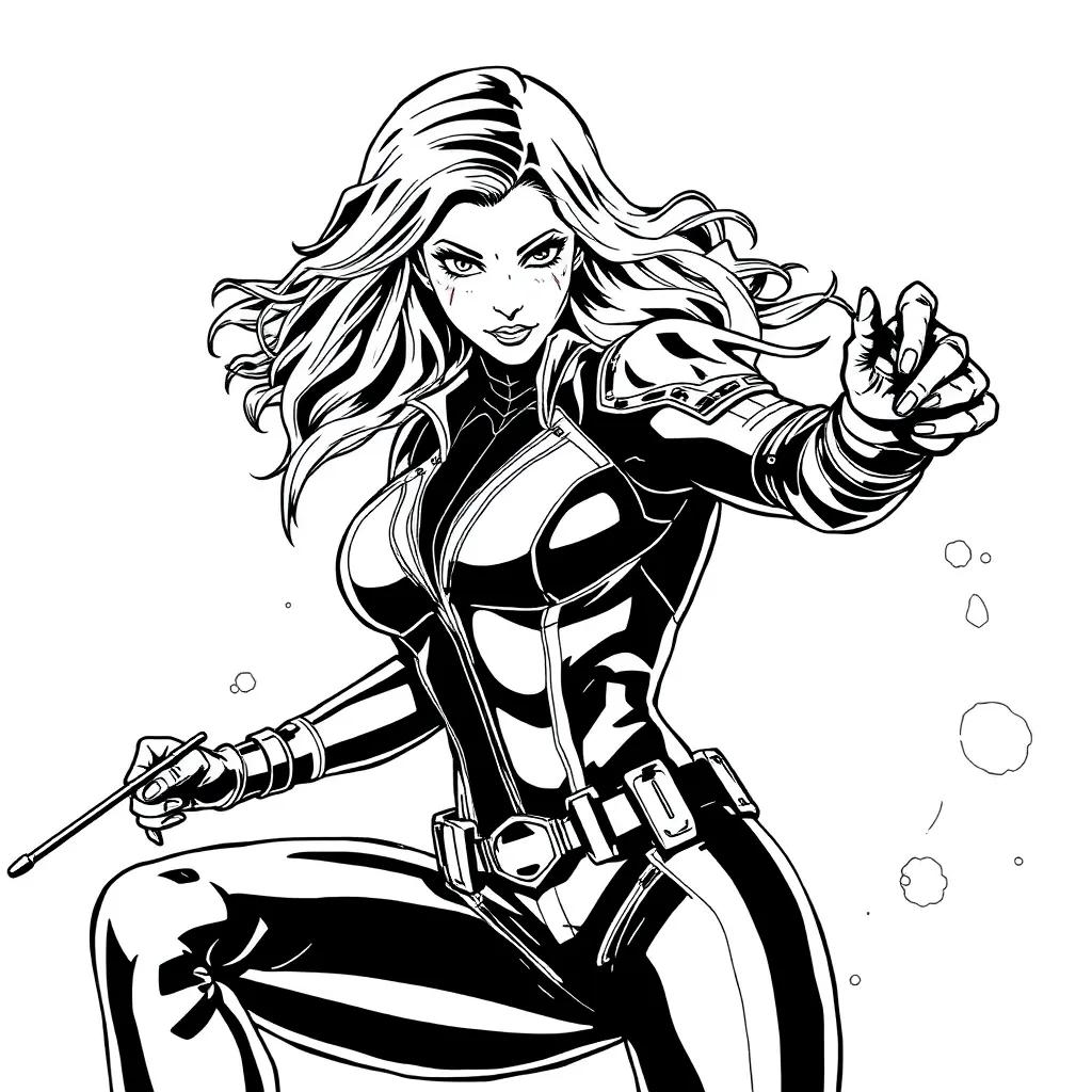 Black Widow Coloring Page