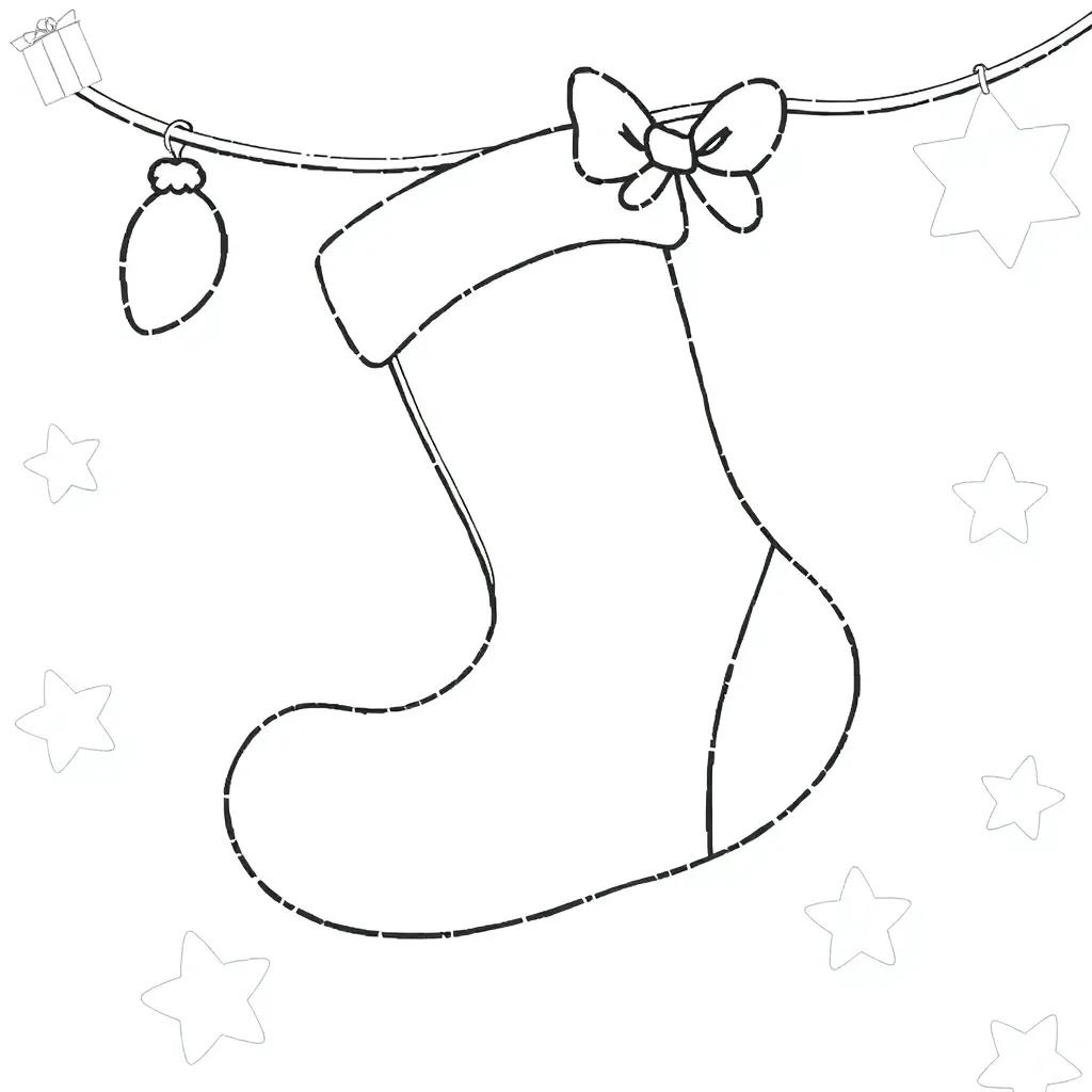 Blank Stocking Coloring Page