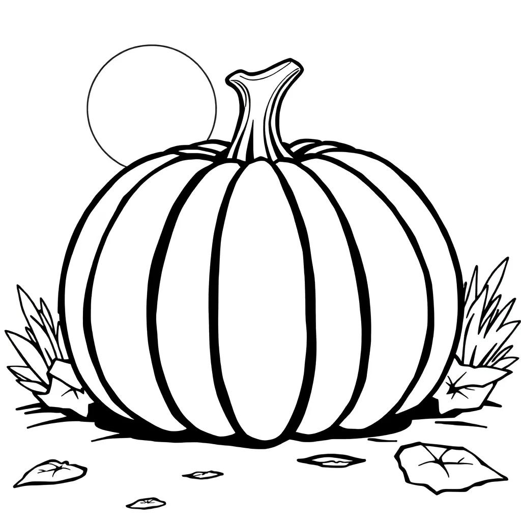 Blank Pumpkin Coloring Page