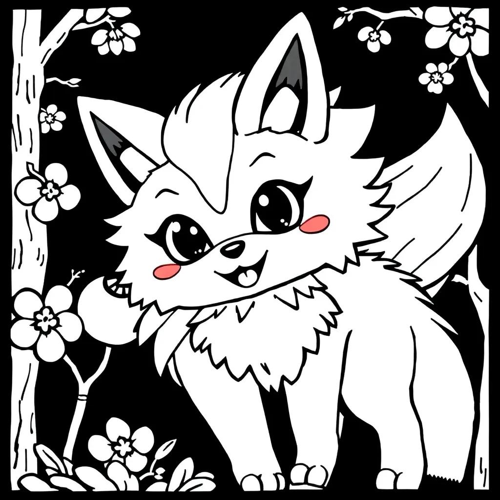 Blox Fruits Coloring Pages Kitsune