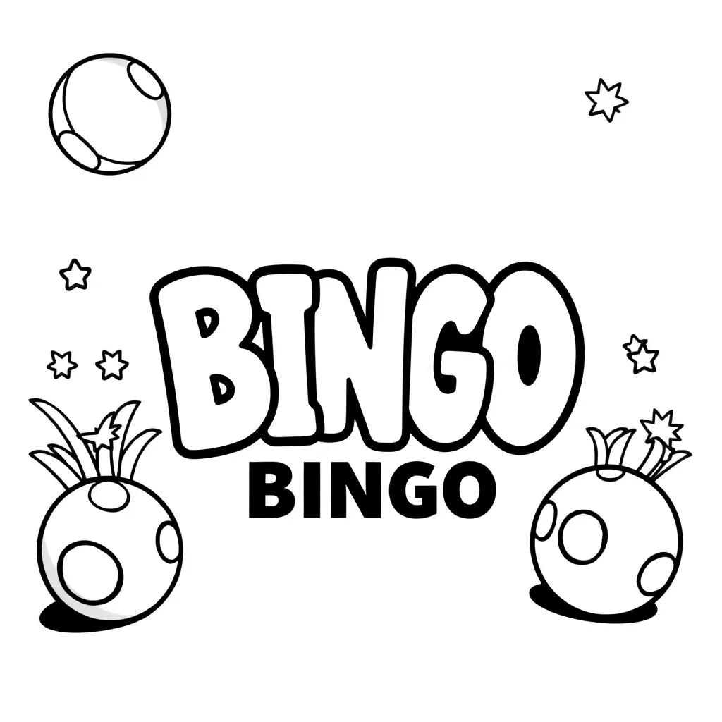 Bluey Coloring Pages Bingo