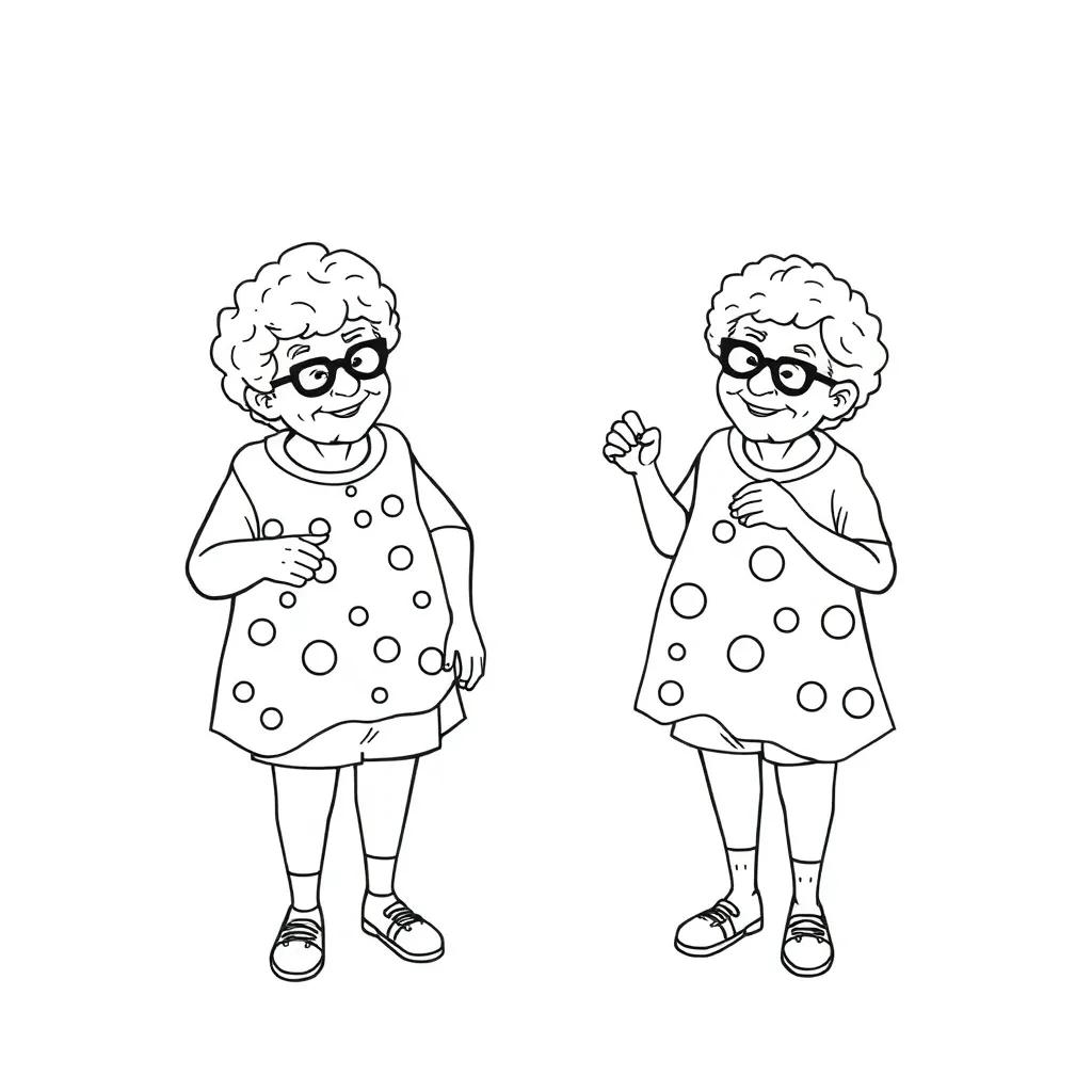Bluey Grannies Coloring Pages