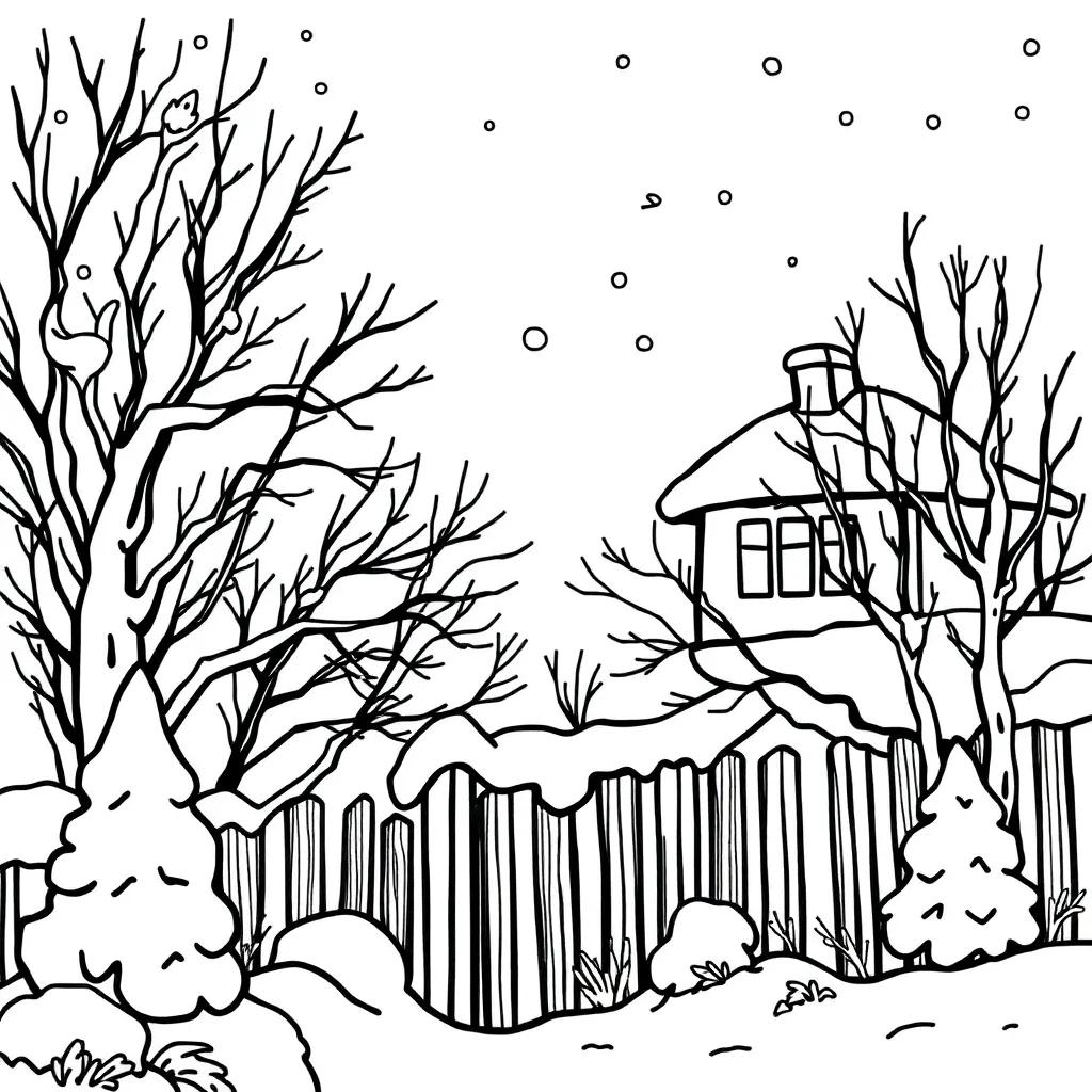 Bluey Winter Coloring Pages