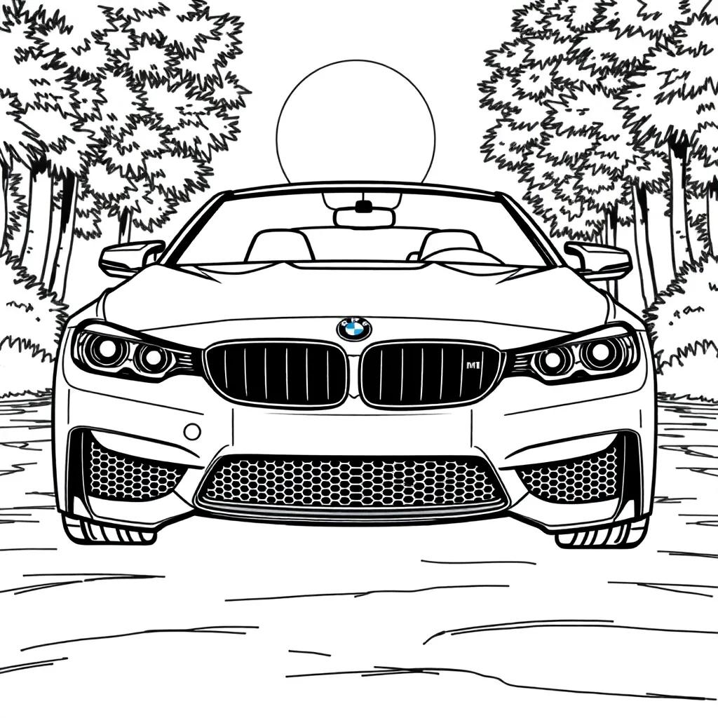 Bmw M4 Coloring Pages